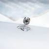 Niaspi 16G Angel Wing Stud Earrings with Blue Rhinestone Screw