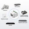 XMSJSIY RJ11 CAT3 Keystone Telephone Module RJ11 Female to 4-Pin