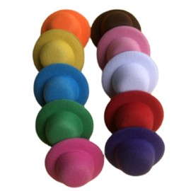 mooking 10 Miniature Top Hats Set - Handcrafted DIY Doll Hats, 5.8cm/2.28-inch Tiny Party Hats, Ideal for Crafts and Decorations (colorful)