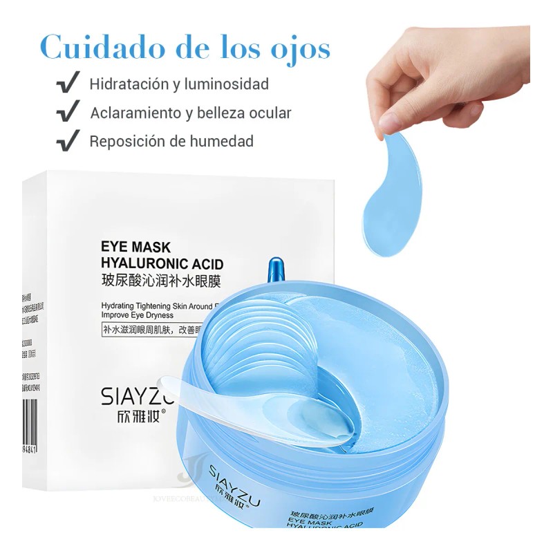 🔥 2pcs parches hydrogel contorno ojos acido hialuronico mixta parches