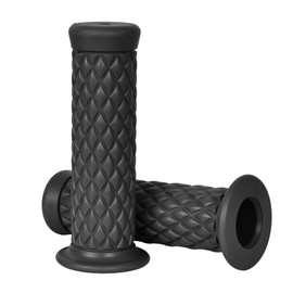 Vintage Motocross Grip, 22 mm Universal Motorcycle Handlebar Grips, Motorcycle Hand Moped Grips Non-Slip Compatible with Harley 883 CG125 Prince CB400 (Black)