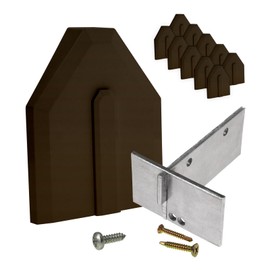 10 x Brown Side-Fix Conservatory Roof End Cap Kit Stop Slipped Polycarbonate or Glass Panels