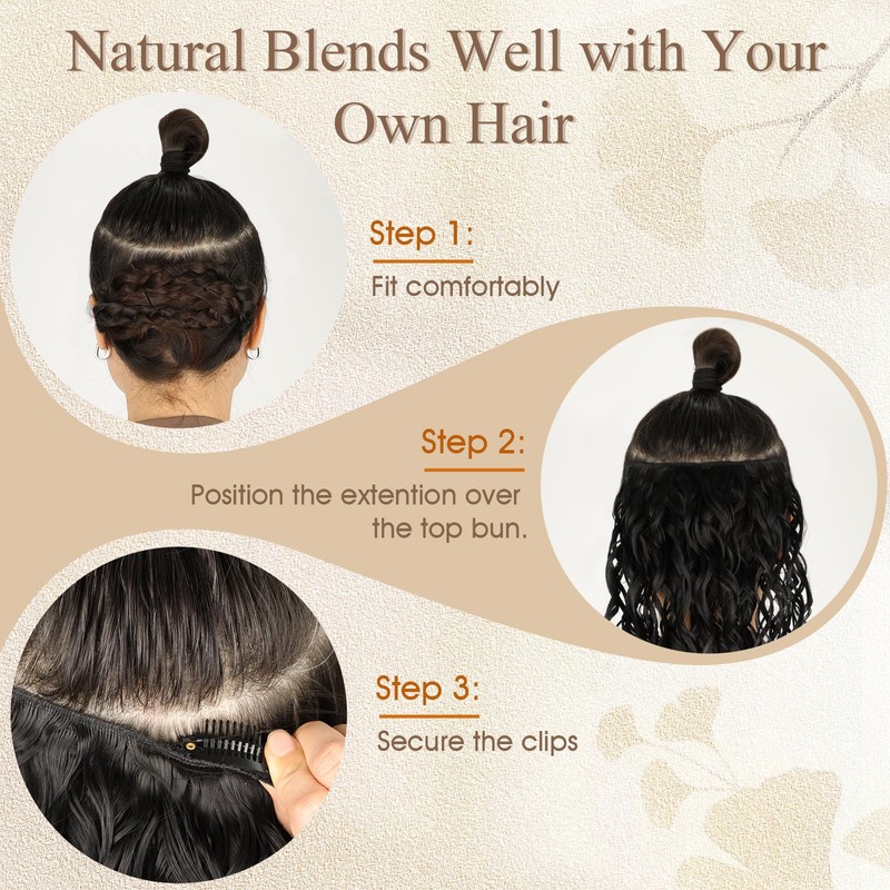 Curly Clip in Hair Extensions,4PCS 20 Inch 100％ Pure Protein