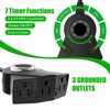 Outdoor Light Timer Waterproof, 24 Hours Plug in Timer with