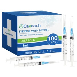 Careach Careach 100 Packs 3mL Syringe 23 Ga 1inch, Scientific Labs, Measurement, Refilling Inks, Individually Wrapped