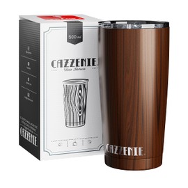 Cazzenie Vaso termico para caf, t Vino y cualquier bebida de 600 ml. Termo para cafe de doble pared para prolongar temperatura de bebidas fras o...   