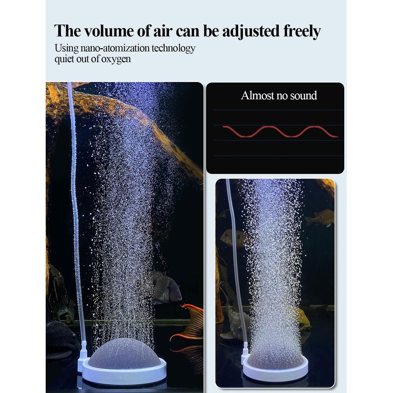 boxtech Aquarium Air Stone, Oxygen Stone Nano Bubble Air Stone
