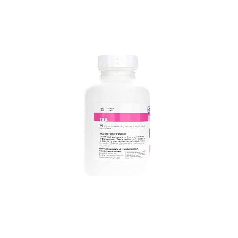 Systemic Formulas #404 Bind 120 Capsules, Activated Charcoal Capsules Powerful