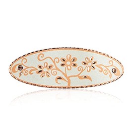 Artisan Handmade Yellow Daisy Hairclips for Women Oval Shape Flower French Barrettes with Silver Backing. No Slip Grip Hair Accessories for Women