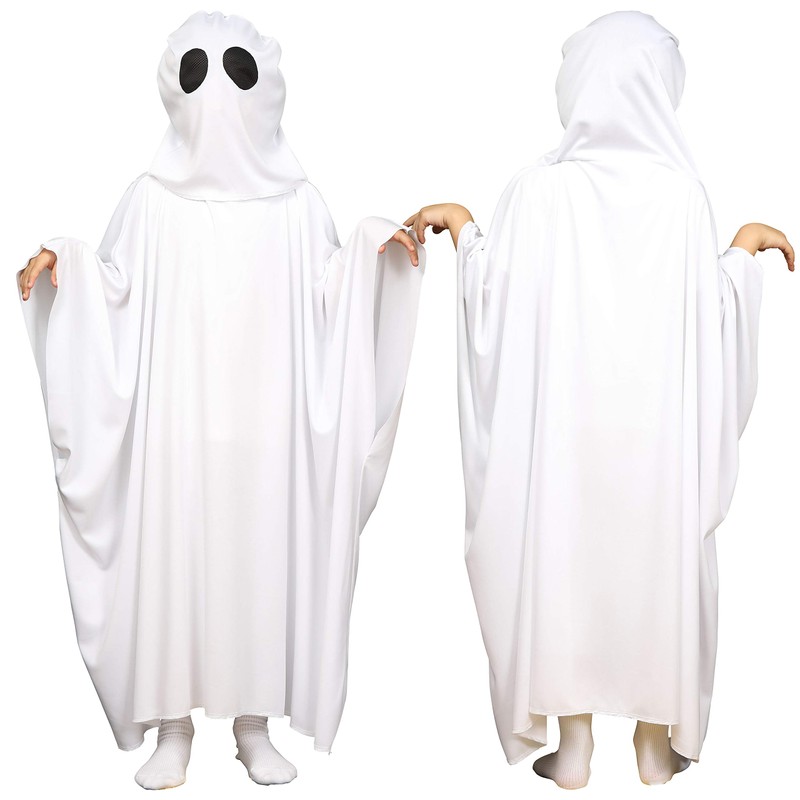 Clearstone Halloween Ghost Poncho Kids Cosplay White
