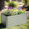 Anmiro 4X2X2ft (2 Pack) Galvanized Raised Garden Bed,Outdoor Planter Box