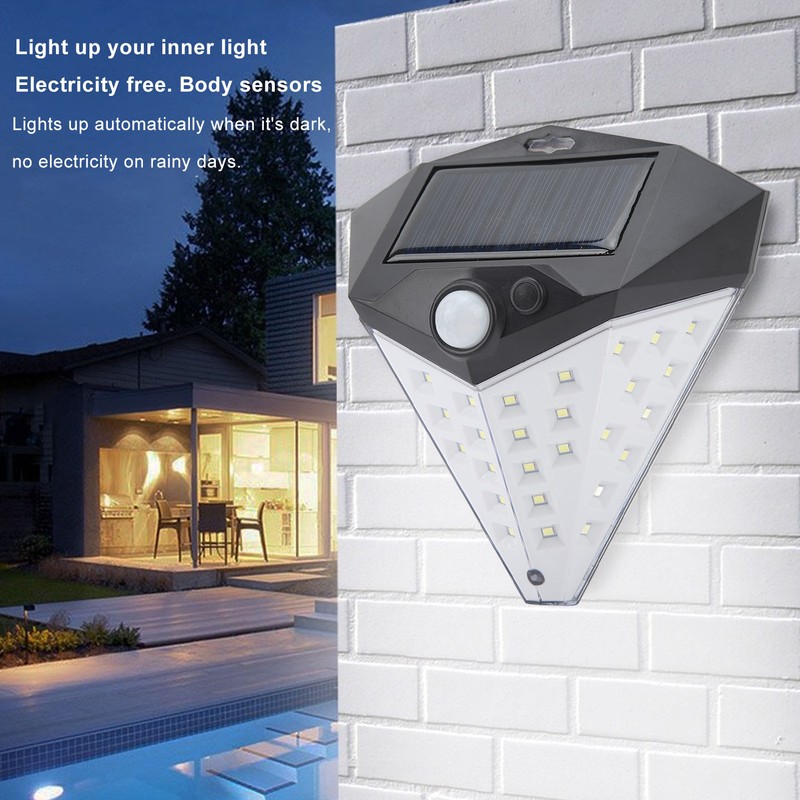 Solar Wall Lights Outdoor Motion Sensor Solar Powered Wall Lights