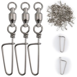 Goture Stainless Steel Snap Swivels, Fishing Swivels, Cross Line Rolling Swivels, High Strength Fishing Snap Swivels, Ball Bearing Swivels, Stainless Steel Fishing Swivels, Saltwater Corrosion