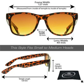 proSPORT Bifocal Sunglasses Readers UV400 Protection Horn Rim Retro HD Copper Amber Blue Block Sun Reader Men Women 1.00 1.25 1.50 1.75 2.00 2.25 2.50 2.75 3.00 3.25 3.50 4.00 42