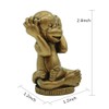 Resin Chinese Fengshui Handmade See Hear Speak No Evil Monkey