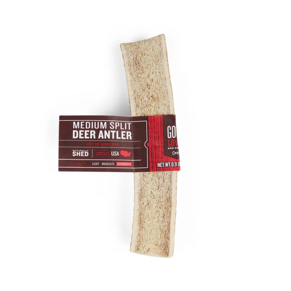 Good Lovin' Naturally Shed Split Deer Antler Dog Chew 0.9