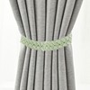 VBSYUYQ 2Pcs Green Tassel Rope Curtain Tiebacks 58cm No Drill