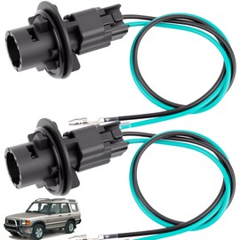 Svicari Front Bumper Lamp Bulb Socket with Wire Harness Fit for Land Rover Discovery Freelander Defender, Rear Tail Fog Reverse Light Indicator Base Connector Replace #XBP100180 2PCS