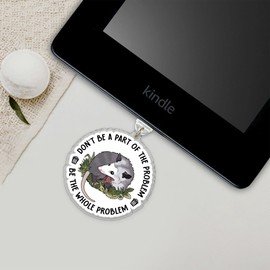 CHARKIMONY Silly Goose Charms For Kindle, Phone Dust Plug 1.5 Inches Funny Opossum Raccoon Animals Cute, Lightning/Type C Dust Plug, Acrylic Material, Accessories DIY, Type C, Acrylic, No Gemstone