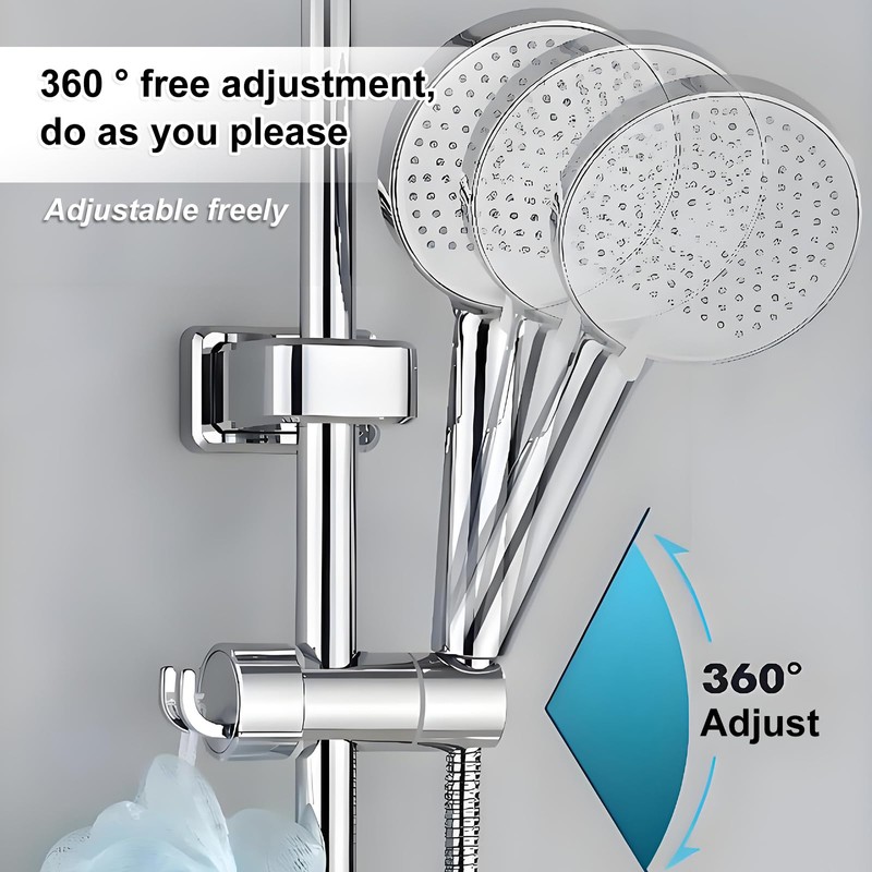 Shower Head Holder, New Model with Hooks，Adjustable 14-25mm（Actual Testing），Hand Shower