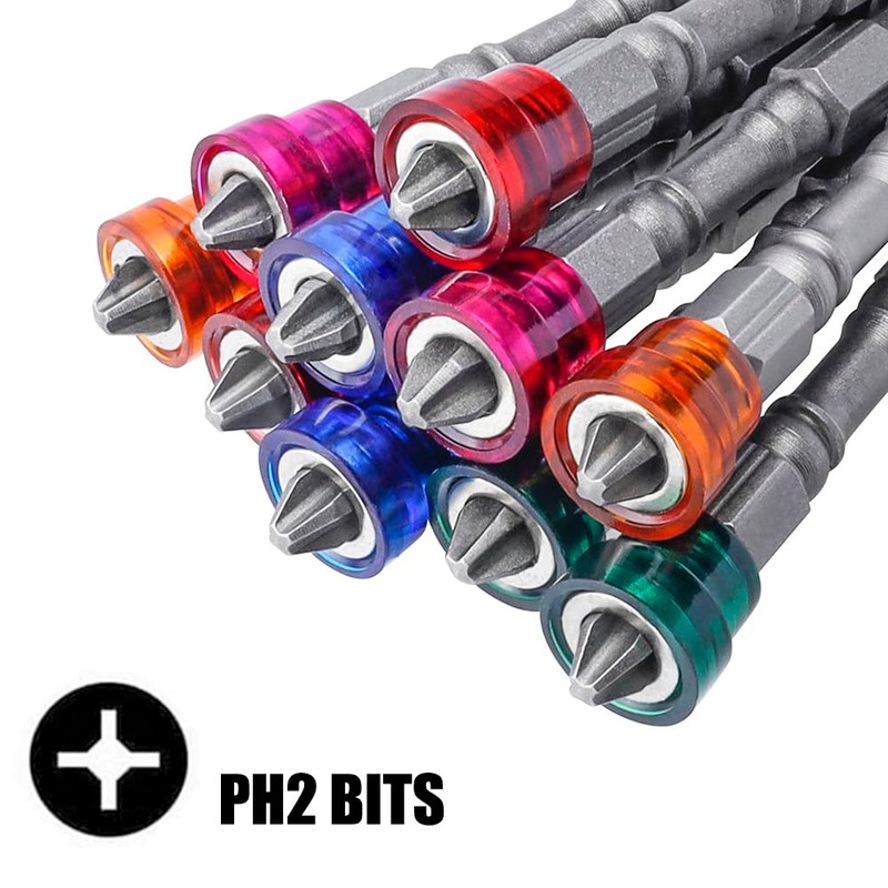 Bestgle 10Pcs 1/4 Inch Hex Shank Magnetic Phillips Screwdriver Bit