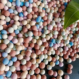 2 lb Clay Pebbles Clay Balls for Plants 6mm-8mm Mini Hydroponics Ceramic Ball Horticultural Grade Succulent Soil,for Plant Pots Vase Fillers Hydroponic Growing,Colourful