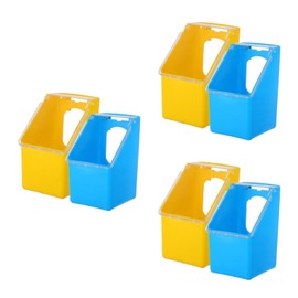 Angoily 6 Pcs Plastic Feeder Pigeon Hanging Box Feeding Bowl Bird Water Cup an Fittings Bird Cups Holder Pigeon Cage Windowsill Feeder