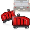 GEEGEETOP Red Full Lens LED Rear Reflector Bumper Fog Light