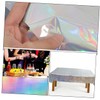 Ciieeo 2pcs Iridescent Tablecloth Rectangle Table Cover Party Supplies for