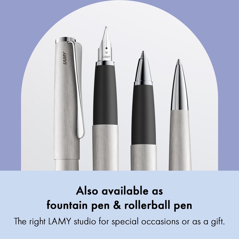 Lamy studio brushed - ballpoint pen in elegant stainless steel