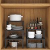 LIYIVNAA Stackable Cabinet Shelf Organizer Counter Storage Spice Rack Metal