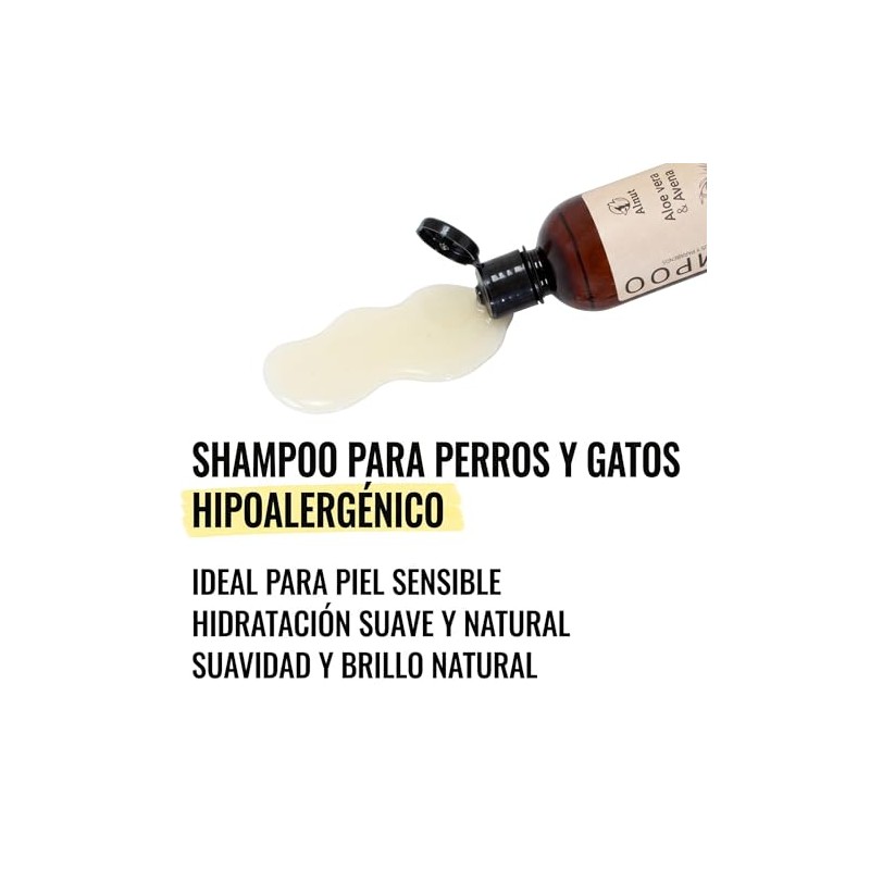 Shampoo para Perros y Cachorros - Sin Sulfatos ni Parabenos