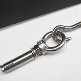 Floyutin 6 Packs Stainless M6x50MM Expansion EyeBolt Assembled Bolt with Eye Nut Wahser Ring Anchor 50mm Screw Thread