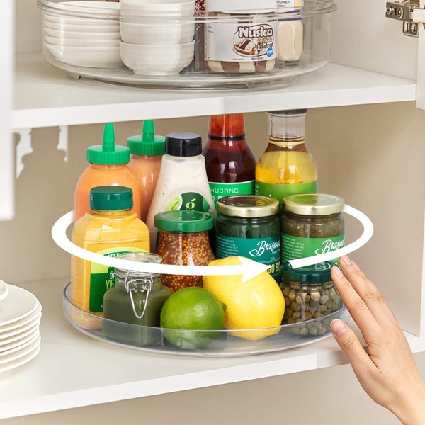 BillyBath Drehteller Organizer 360°Lazy Susan Gewürzregal Drehbar Gewürz Gewürzhalter Spice