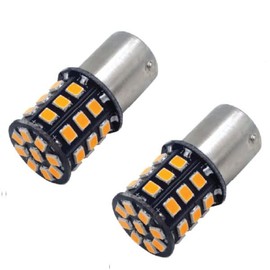 britelites Jtech 2x 1157 BAY15D 33 SMD 2835 LED Yellow Car Signal Light Bulb