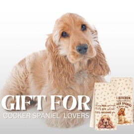 InnoBeta Cocker Spaniel Gifts for Women, Kitchen Towel Set, 16x24 in Microfiber Dish Tea Towel, Hand Towel Gifts for Cocker Spaniel Owners, 2 Pack