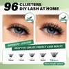 Eyelash Clusters 96 Pieces Individual Eyelashes D Curl 10 mm