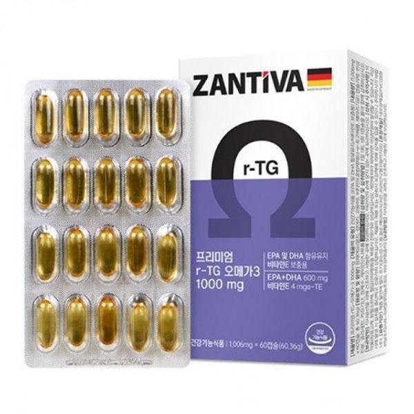 [On Sale] Zantiva Premium rTG Omega 3 1000mg EPA DHA Vitamin E Antioxidant Eye health Improve blood circulation