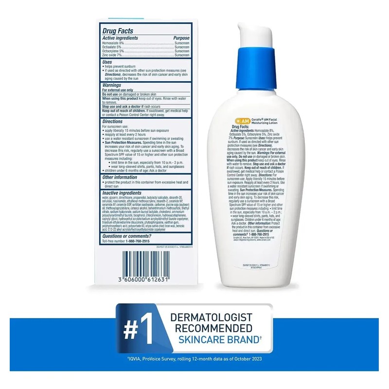 Cerave Am Fps 50 Hidratante Facial Día 89ml Normal- Seca