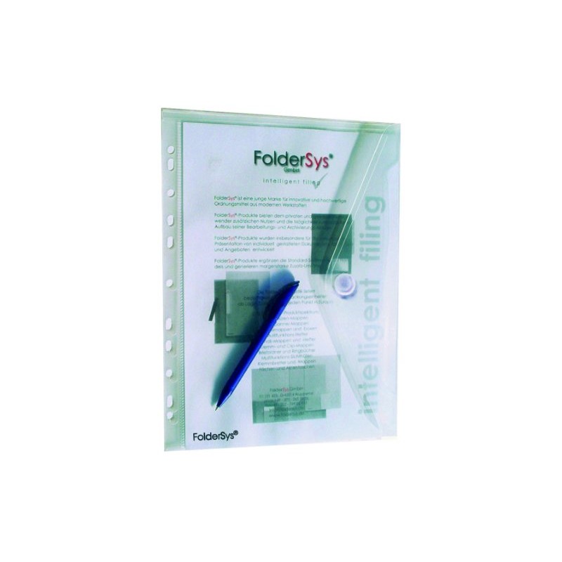 Transparent A4 Pockets / Envelopes Pack of 10, Punched Pockets,