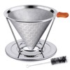 E-PRANCE Pour Over Coffee Dripper, Stainless Steel Coffee Filter Reusable