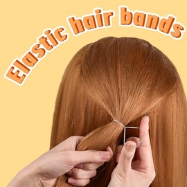 Hair Tie Set, 1505 Count Colorful Elastic Hair Rubber Bands with Topsy Tail Hair Tools, Rat Tail Comb and Hair Clips for Women Hair Styling