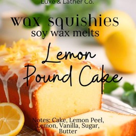 Wax Squishies - 7.5 oz Variety of Scents! Squeeze Wax, Squeezable Wax Melts home fragrance amazing scents:_Lemon Pound Cake