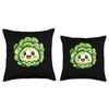 Iceberg Lettuce In Funny Kawaii Style Throw Pillow