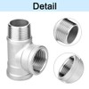 SagaSave 2PCS Stainless Steel Tee Pipe Fitting, 1/2" NPT Female