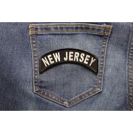 New Jersey Patch - 4x1.75 inch. Embroidered Iron on Patch