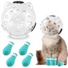 Velarionna Cat Muzzle for Grooming, Adjustable Breathable Transparent Cat Astronaut