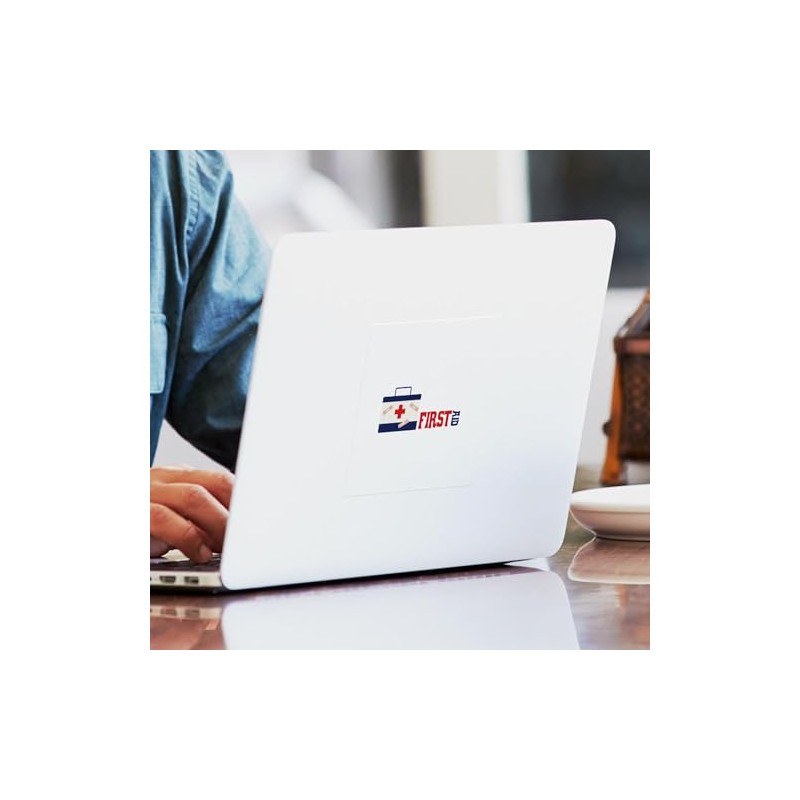 CafePress First AID Sticker Square Bumper Sticker Car Decal