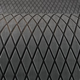 KT GuoMei 94.5"X43.31" Diamond Pattern EVA Self-Adhesive Boat Decking Boat Flooring Non-Skid mat for Decorate Yacht Pool etc (Diamond Patterns, Dark Grey and Black, 94.5"X43.31")