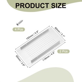 PATIKIL 6 x 3 Inch Door Air Vent Cover, 2 Pcs Aluminum Grille Ventilation Cover Louvered Diamond Hole with Mounting Screws for Cabinet Wardrobe Door, Silver